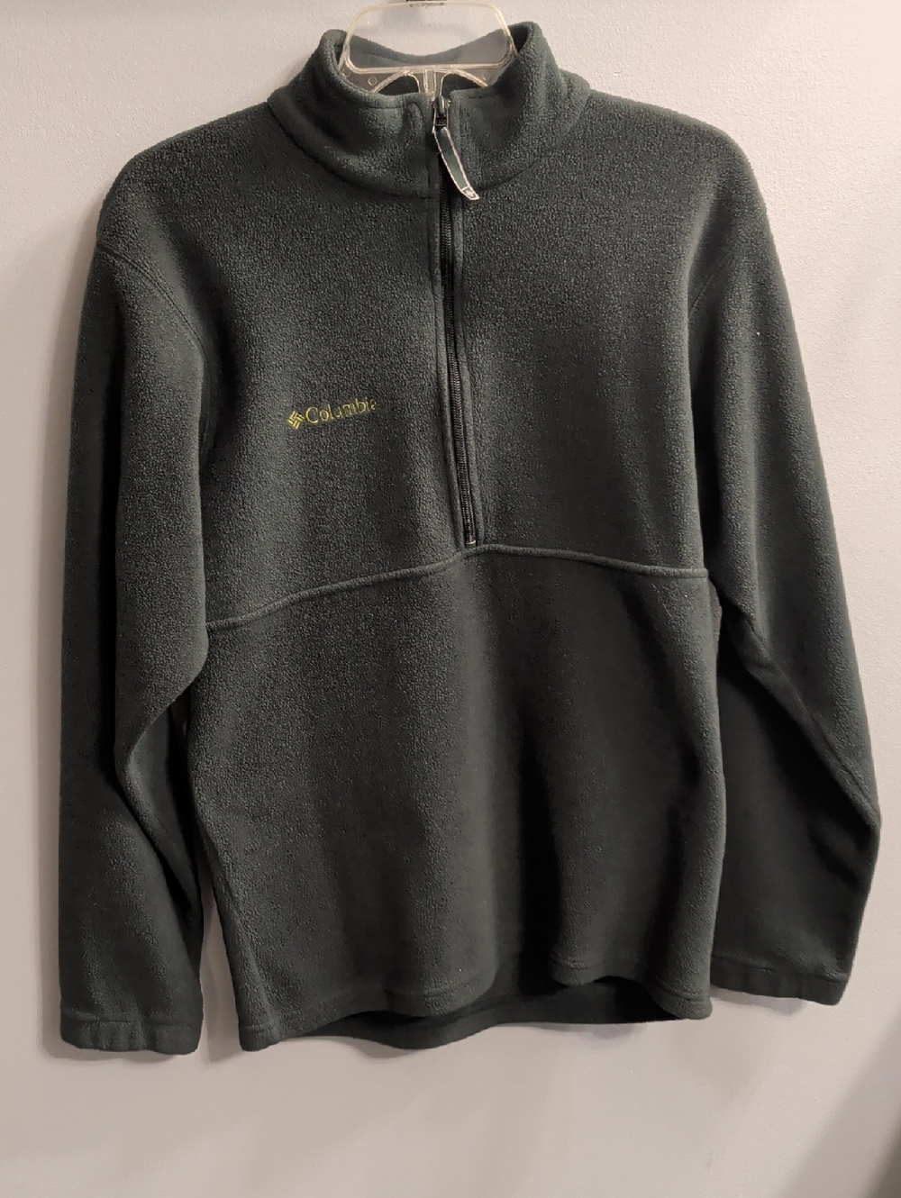 🍉Columbia Men's Olive Green Half-Zip Fleece Pullover